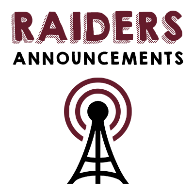 Raiders Announcements